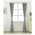thumbnail image 2 of High Quality PVC Coating Linen Look Room Darkening Blackout Living Room Curtains Brown, 2 of 4
