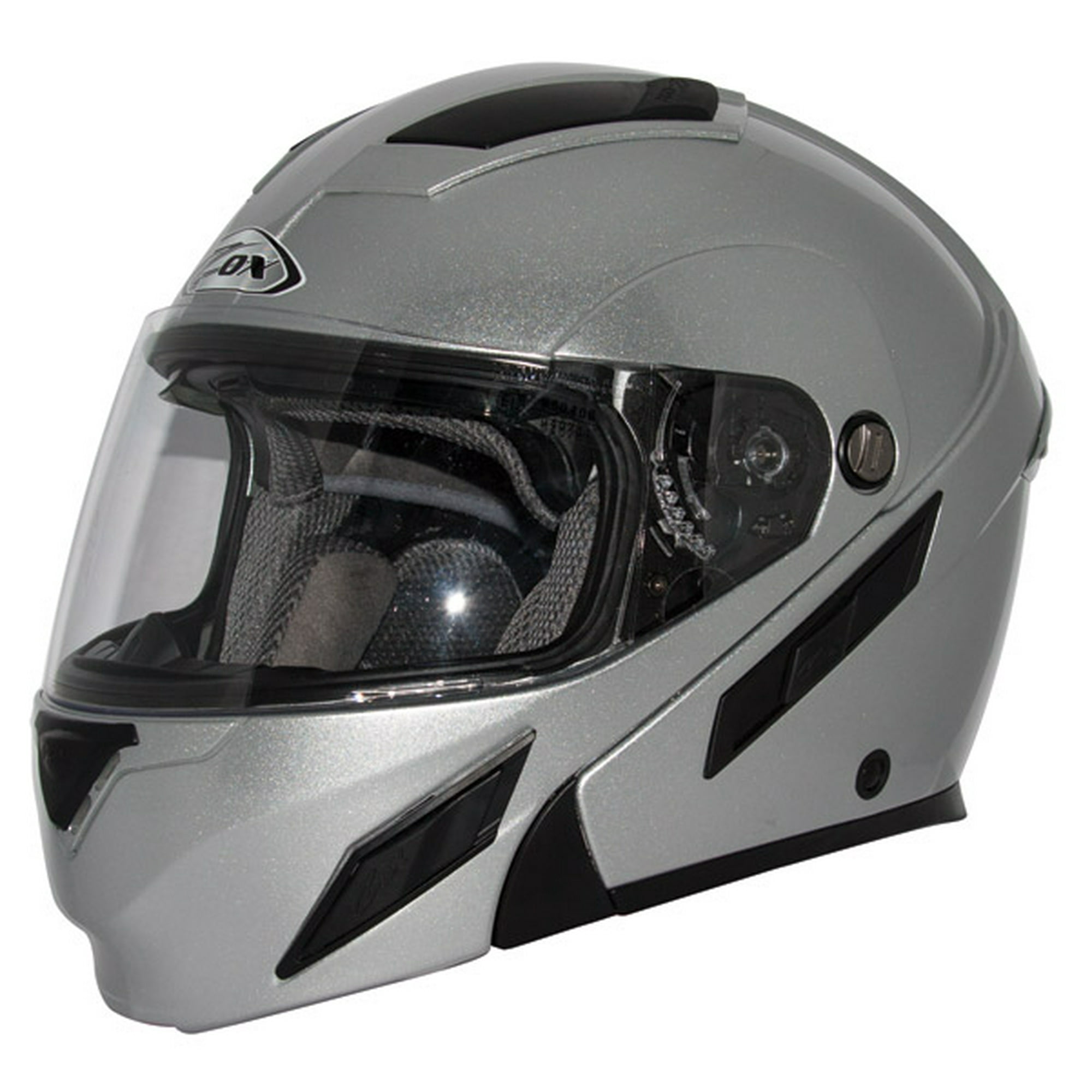 Zox Brigade SVS Modular Motorcycle Helmet Silver - Walmart.com