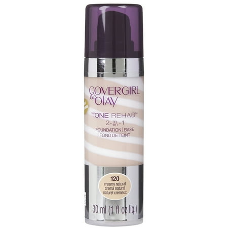 Covergirl Tone Rehab Foundation, Creamy Natural - 1 (Best Yellow Toned Foundation)