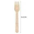 thumbnail image 4 of Souew Disposable Wooden Cutlery Set - 100 Count (100 Forks,16Cm) – Plastic-Free Packaging - Biodegradable Silverware And Splinter-Free Compostable Utensils For Parties, 4 of 9