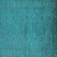 thumbnail image 1 of Ahgly Company Machine Washable Indoor Square Oriental Turquoise Blue Industrial Area Rugs, 4' Square, 1 of 4