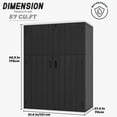 thumbnail image 3 of Vertical Outdoor Storage Cabinet with Floor, Lockable Plastic Shed for Garage, Bike, Tools, 57 . Outdoor Storage Box, 3 of 8