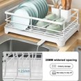 thumbnail image 3 of Drying Dish Rack and Drain Board Set Utensil Holder Iron Metal Kitchen Cou D709, 3 of 8