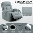 thumbnail image 5 of Sesslife Lift Recliner Chair for Adults, Electric Power Lift Recliners with Heat and Massage, Reclining Mechanism Electric Recliner with USB Port, Cup Holders, for Living Room Home, Gray, 5 of 7