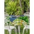thumbnail image 2 of Easter Bunny Outdoor Tablecloth - 54 Inch Round Dining Table Cover, Spring Garden Floral Botanical Plaid Rustic Waterproof Outdoor Table Cloth with Umbrella Hole & Zipper for Picnic/Patio/Party, 2 of 7
