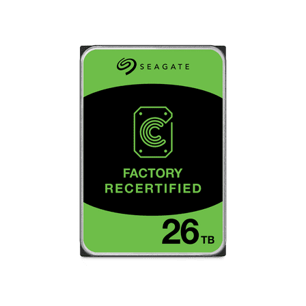 Open Box Seagate (Recertified) Exos X 26TB Internal Hard Drive HDD - 3.5 In CMR SATA 6Gb/s, 7200 RPM, 512MB Cache, 2.5M MTBF (ST26000NM000C)