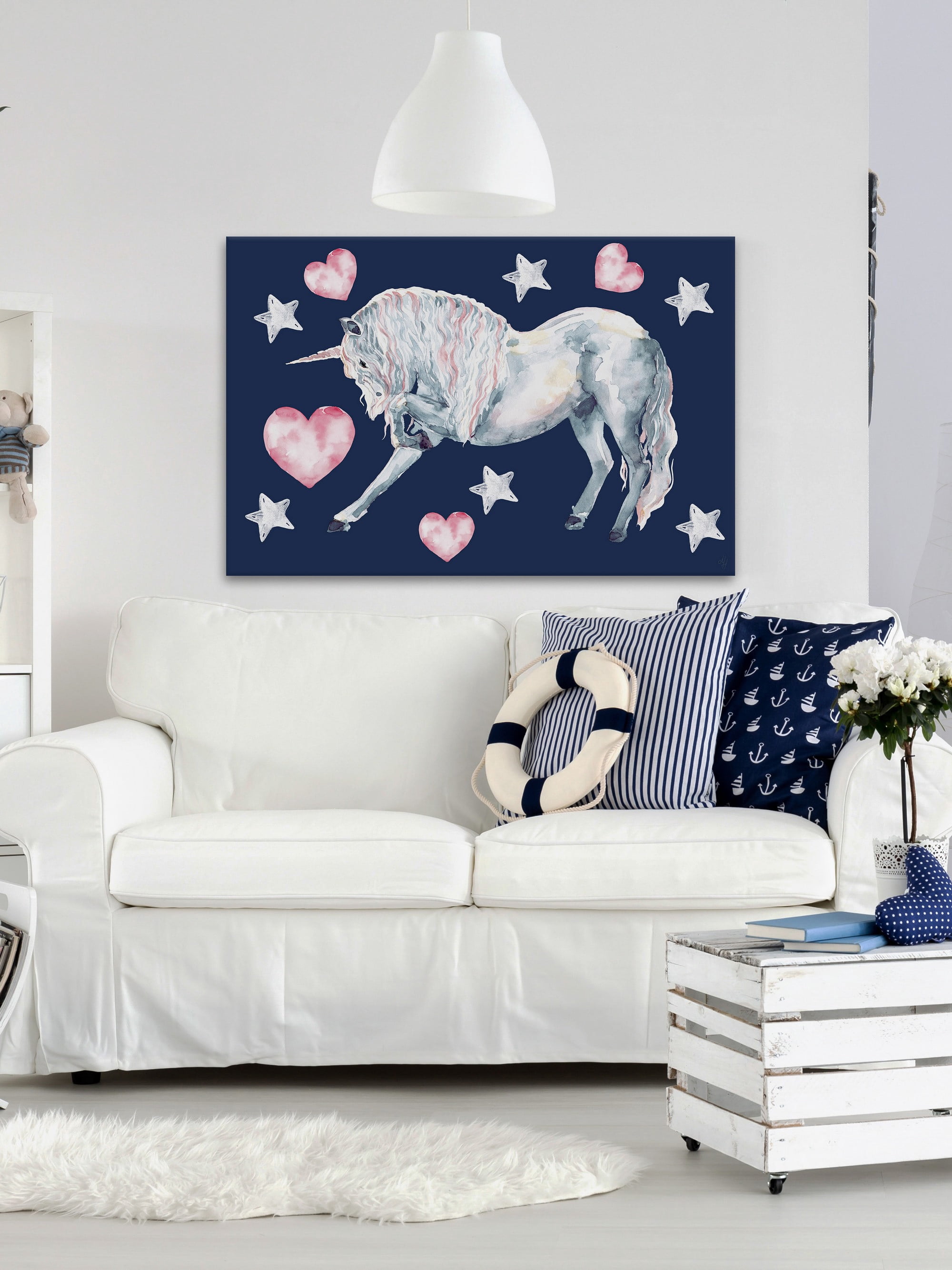 Marmont Hill Superstar Unicorn Canvas Wall Art