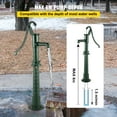 VEVOR Handheld Water Pump with Stand, Green, Easy Installation, Cast Iron, Garden and Farm
