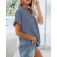 thumbnail image 3 of Sherrylily Womens Button Down Shirts Pocket Cap Sleeve Summer Tops, 3 of 5