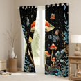 thumbnail image 3 of Manfei Mushroom Butterfly Black Out Curtains for Boys Girls,Bohemian Theme Curtains Pack of 2 (42x63 Each),Starry Sky Bedroom Curtains,Super Cozy Room Decor, 3 of 6