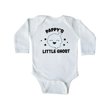 

Inktastic Cute Pappy s Little Ghost with Stars Gift Baby Girl Long Sleeve Bodysuit