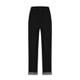 thumbnail image 4 of HongQid Womens Casual Cotton Tapered Capri Cotton Pants Loose Elastic Waist Ankle Cropped Trouser with Pockets, 4 of 5