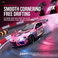 thumbnail image 7 of Desktop Drift RC Car for Adults, 1/43 Scale 2.4G Full Proportional Remote Control Vehicle with Gyro & 8 Light Modes, Waking Lion Racing Sport Cars, Pink, 7 of 7