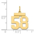thumbnail image 3 of 14K Yellow Gold Charm Pendant Themed 58 Small Polished Number, 3 of 3