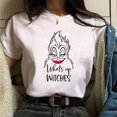 thumbnail image 3 of Camiseta de dibujos animados de Disney para mujer, ropa informal de manga corta, transpirable, con estampado de villanos y reina, para verano, 3 of 5
