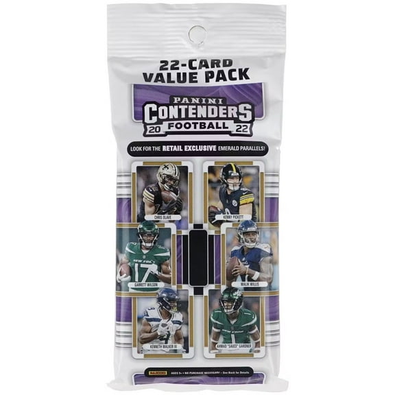 Panini NFL 2022 Contenders Football Trading Card VALUE Pack (22 Cards)