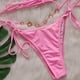 thumbnail image 5 of Trajes de Baño de Bikini de Mujer de Color Sólido Sexy de Moda Dividido con Pantalones, Nylon de Corte Alto para la Piscina de Playa Y las Vacaciones de Verano, 5 of 9