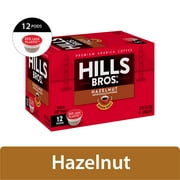 Hills Bros. K-Cup Coffee Pods, 100% Arabica Hazelnut Medium Roast, 12 Ct