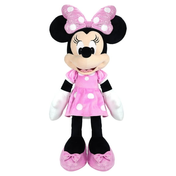 Disney Junior Mickey Mouse Jumbo 25-inch Plush Minnie Mouse, Officially Licensed Kids Toys for Ages 2 Up, Gifts and Presents