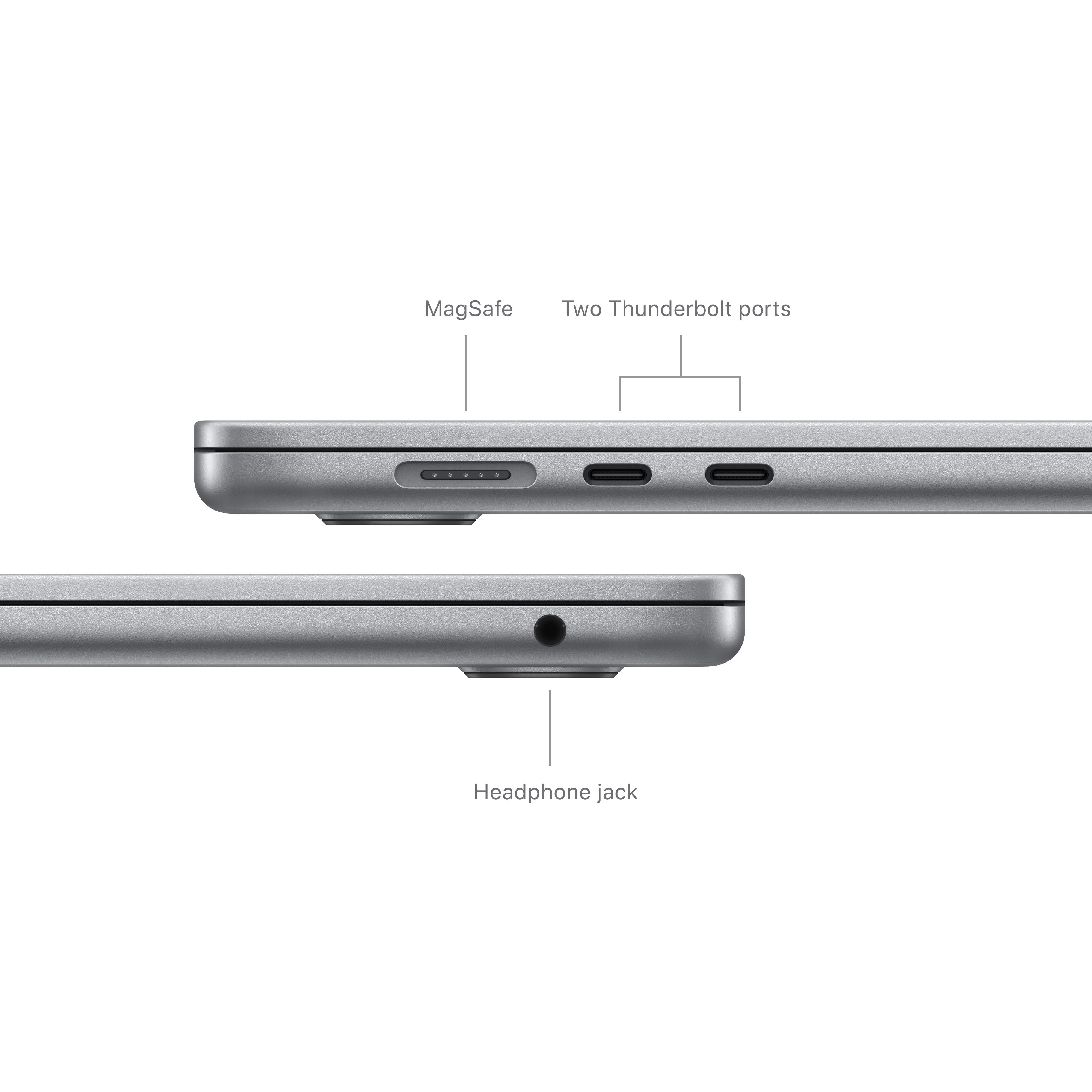 Apple MacBook Air Laptop, 15.3" Retina Display with Touch ID, Apple M3, 8GB RAM, 256GB SSD, macOS Sonoma, MRYM3LL/A