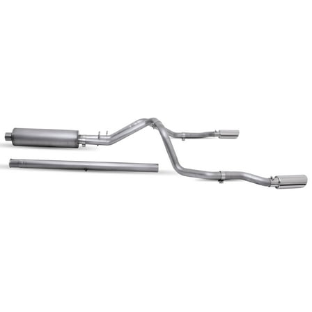 Cat-Back Dual Split Exhaust System, Stainless Fits select: 2019-2020 CHEVROLET SILVERADO C1500 LT, 2021 CHEVROLET SILVERADO K1500 LT