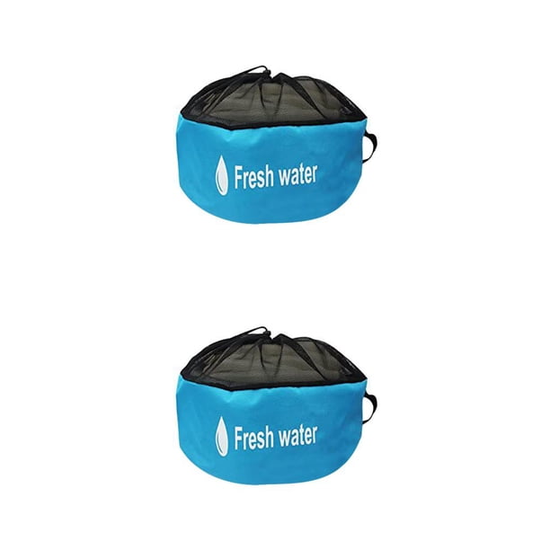 Eigraketly RVs Caravans Motorhome Manguera Bolsa de almacenamiento de combustible Bolsa de malla con cordón transpirable para exteriores Azul 2piezas