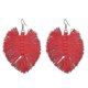 thumbnail image 4 of Nuevos pendientes con borlas para mujer 2021, joyería tejida a mano de moda, macra, morado, 4 of 4