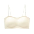 thumbnail image 2 of EaskTriop Strapless Bra for Women Wireless Bandeau Bra Seamless Bra with Removable Spaghetti Straps Padded Push Up Bralette, 2 of 6