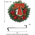 thumbnail image 3 of Pre-lit Artificial Christmas Wreath, 40 Led 16 Inch Spruce Berries, 3 of 5