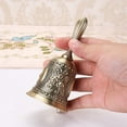 thumbnail image 2 of Vintage Metal Hand Bell: Elegant Service Bell for Weddings & Home Decoration! Matte Silver, 2 of 8