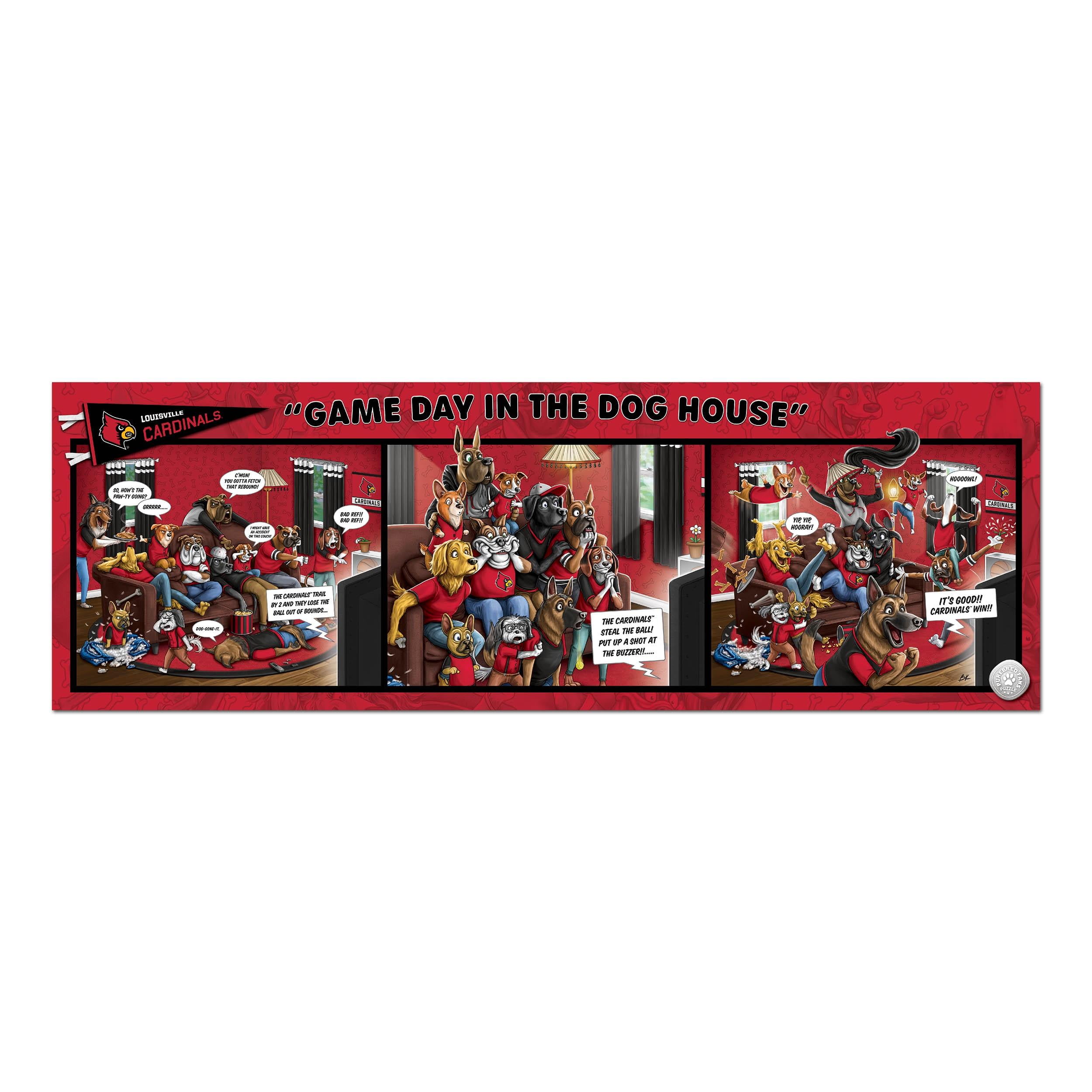 YouTheFan NCAA Louisville Cardinals Purebred Fans Gameday in the Dog House 1000PC Puzzle