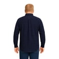 thumbnail image 2 of Big Kong Camisa manga larga cuadros azul marino ropa oversize caballero, 2 of 5