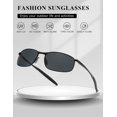 thumbnail image 4 of Gafas de sol AEVOGUE AE0395 con montura metálica rectangular polarizada, 4 of 7