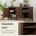 thumbnail image 4 of BARNUT Sideboard Buffet Cabinet with Storage,Farmhouse Wooden Buffet Table with Removable Shelf and Three Sliding Drawers,Espresso, 4 of 6