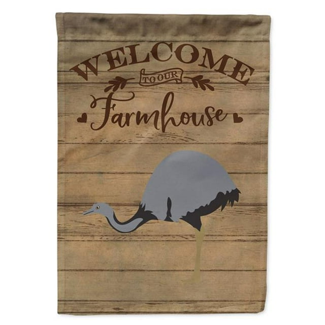 Carolines Treasures CK6867CHF Rhea Welcome Canvas House Flag - 28 x 0.01 x 40 in.