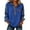 Blue, variant on Women Long Sleeve Denim Tops for Casual Trendy V Neck Collar Button down Shirts Pullover Sweatshirt