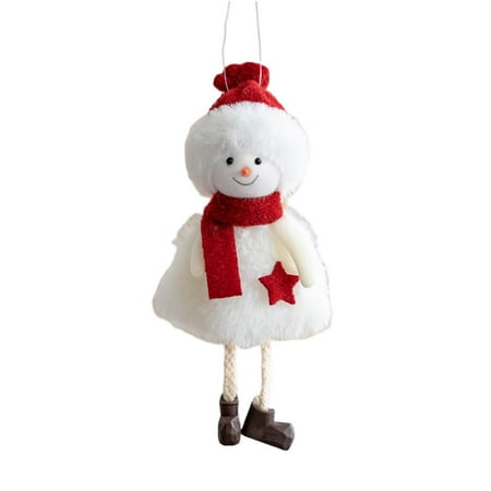

Eastshop Chritsmas Pendant Exquisite Decorative Adorable Xmas Angel Girl Snowman Plush Doll for Party