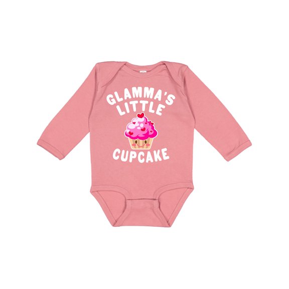 Inktastic Glammas Little Cupcake Girls Long Sleeve Baby Bodysuit