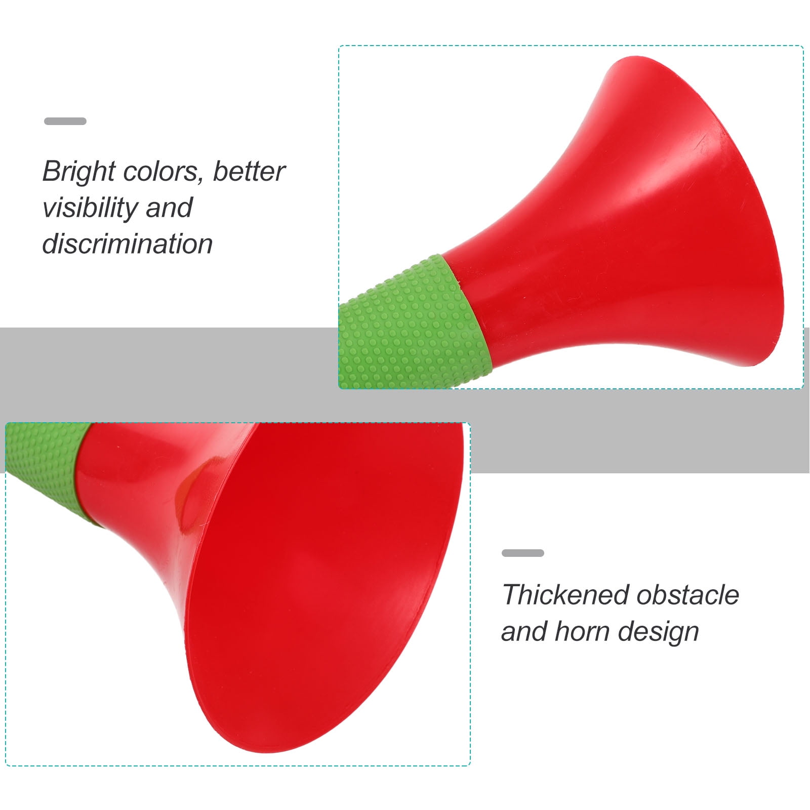 OUNONA 2-Pack Red Football Training Cones for Agility Drills, Sports Practice, Field Markers, Soccer and Football Training