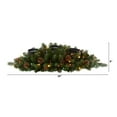 thumbnail image 6 of Nearly Natural 30in. Flocked and Glittered Artificial Christmas Triple Candelabrum with 35 Multicolored Lights and Pine Cones, 6 of 9