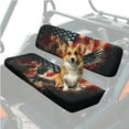 thumbnail image 3 of Yuyamidu Eagle UTV Seat Covers American Flag Powersports Bench Seat Covers 4 Wheeler Accessories Dog Seat Cover Compatible with Kawasaki Mule 4010 4x4 FE 2025 2023 2022 2021, 3 of 7