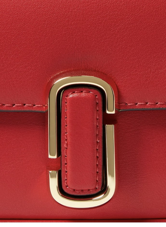 Marc Jacobs J Marc Mini Shoulder Bag, Red, Leather, Logo Buckle