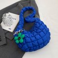 thumbnail image 1 of Bolsos de vagabundo para mujer, bolso de pecho acolchado coreano para ocio, bolso de mano (azul) Tmvgtek Para Estrenar, 1 of 9