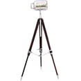 thumbnail image 2 of Vintage Style Searchlight Floor Lamp Nautical Wooden Tripod Stand, 2 of 9