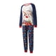thumbnail image 3 of Pijamas familiares a juego de Navidad 2023 Camiseta con estampado de alce, copo de nieve y estrella de dibujos animados + Pantalones con estampado de luces de cadena Mono nuevo, 3 of 4