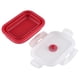 thumbnail image 4 of Caja Bento de silicona rectangular de 350ml, fiambrera plegable, contenedor de comida para microondas (rojo), 4 of 10