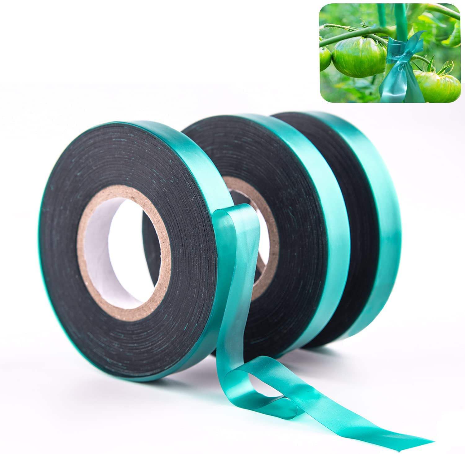 Tree Thick Reusable Garden Tape for Plants Nursery Tree Tape Support for Indoor Outdoor Patio Plant Unves Stretch Tie Tape Roll Vegetables 1/2 300 Ft Plant Tape Branches 