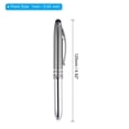thumbnail image 2 of Uxcell Ballpoint Pen with Stylus Tip and LED Flashlight Metal Pen Black Ink 1.0mm Medium Point Stylus Pen, Gray 5 Pack, 2 of 7