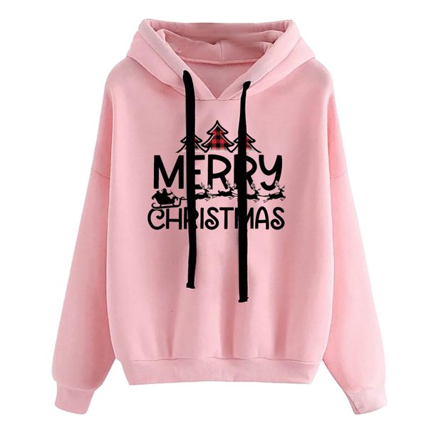 Sudadera de Cuello Redondo de Navidad Para Mujer Sudaderas Con Capucha Moda Casual Impreso Blusa de Manga Larga Impreso Pullover Tops Odeerbi ODB196622