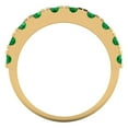 thumbnail image 5 of 1 ctw Wedding Band for Women - 14K Yellow Gold Simulated Emerald Stackable Eternity Ring, 5 of 6